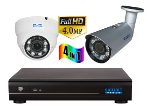 Sicurit: telecamere bullet e dome AHD multiprotocollo 4Mega