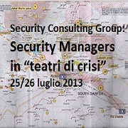 SCG: Security Managers in “teatri di crisi”